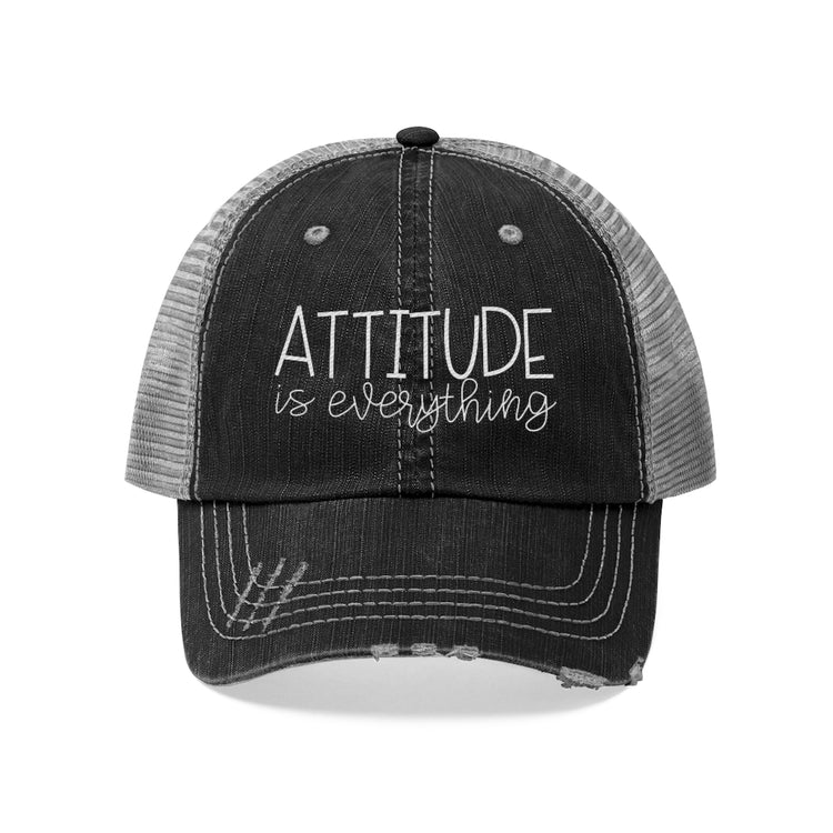 Attitude is Everything Unisex Distressed Trucker Hat