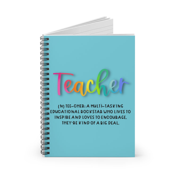 Teacher Definition Spiral Notebook