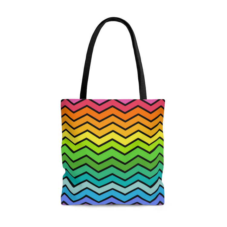 Rainbow Chevron Tote Bag