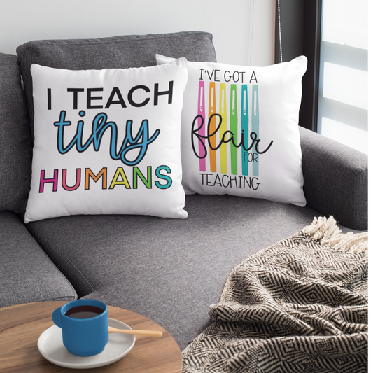 Teacher Faux Suede Square Pillow